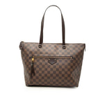 Louis Vuitton Damier Jena Tote Shoulder Bag Brown Leather