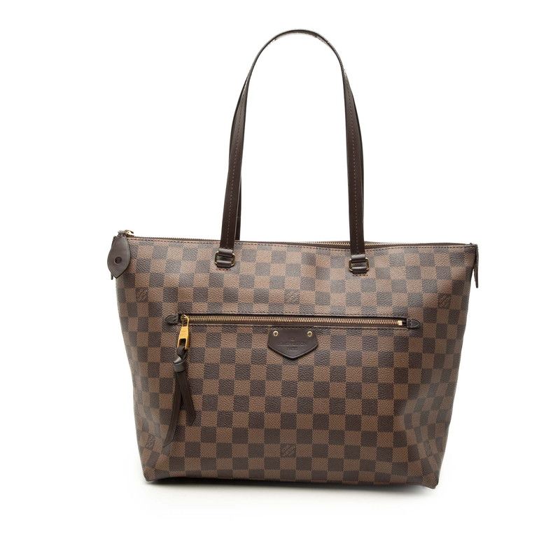Louis Vuitton Damier Jena Tote Shoulder Bag Brown Leather
