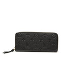 Louis Vuitton Monogram Empreinte Clemence Zip Around Wallet Noir Black Leather