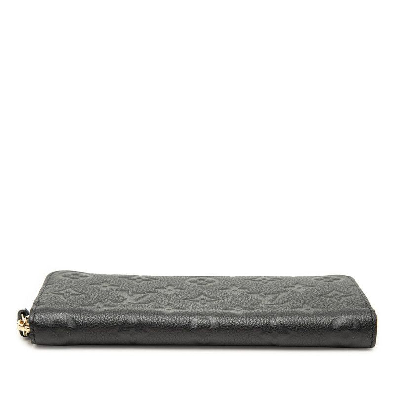 Louis Vuitton Monogram Empreinte Clemence Zip Around Wallet Noir Black Leather — view 3