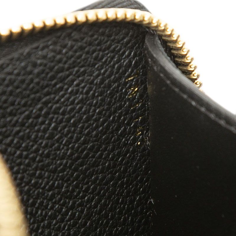 Louis Vuitton Monogram Empreinte Clemence Zip Around Wallet Noir Black Leather — view 5