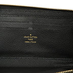 Louis Vuitton Monogram Empreinte Clemence Zip Around Wallet Noir Black Leather — view 4