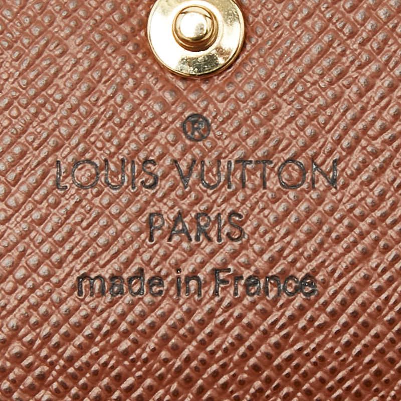 Louis Vuitton Monogram Multicles 4 Key Case Brown Leather 1- Key Holder — view 8