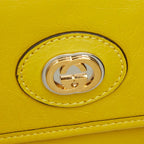 Gucci Interlocking Waist Bag / Yellow / Leather / — view 9