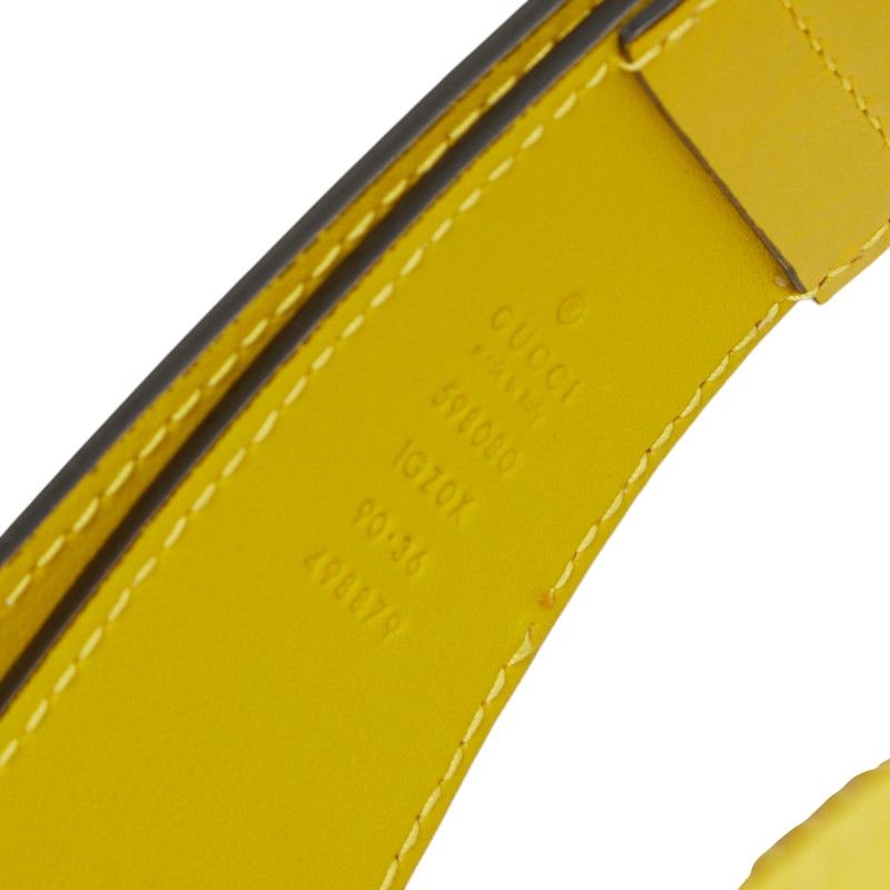 Gucci Interlocking Waist Bag / Yellow / Leather / — view 4