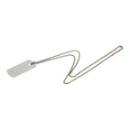 Hermes Dog Tag Necklace Silver Metal — view 4
