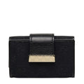 Gucci GG Canvas Logo Plate Key Case Black 1- Key Holder