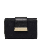 Gucci GG Canvas Logo Plate Key Case Black 1- Key Holder