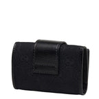 Gucci GG Canvas Logo Plate Key Case Black 1- Key Holder — view 2