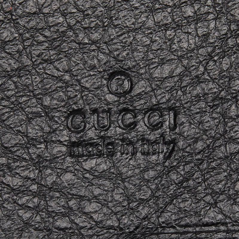 Gucci GG Canvas Logo Plate Key Case Black 1- Key Holder — view 7