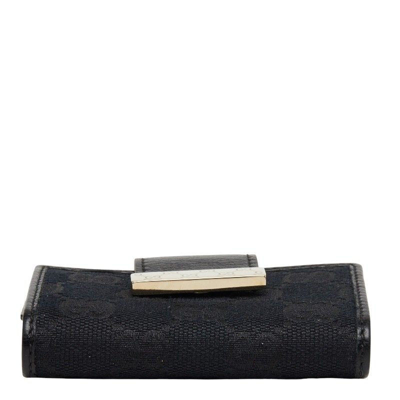 Gucci GG Canvas Logo Plate Key Case Black 1- Key Holder — view 3
