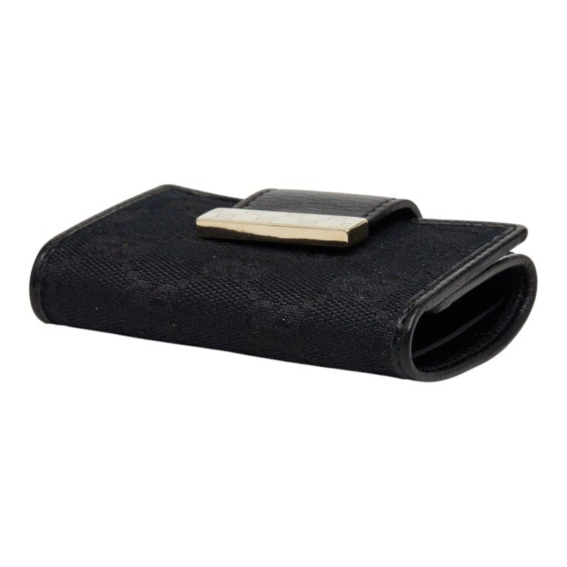 Gucci GG Canvas Logo Plate Key Case Black 1- Key Holder — view 4