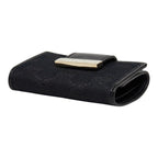 Gucci GG Canvas Logo Plate Key Case Black 1- Key Holder — view 4
