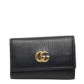 Gucci Double Key Case Black Leather 1- Key Holder