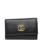 Gucci Double Key Case Black Leather 1- Key Holder