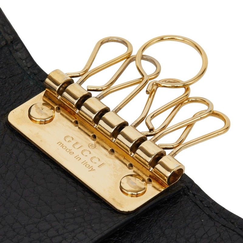 Gucci Double Key Case Black Leather 1- Key Holder — view 7