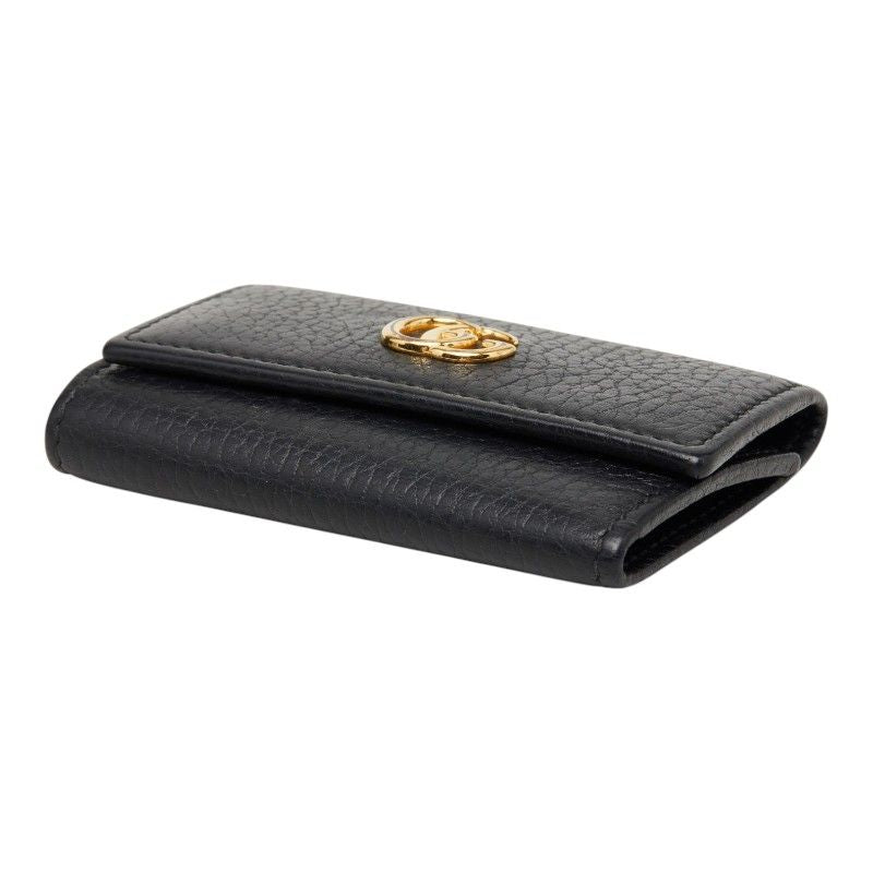 Gucci Double Key Case Black Leather 1- Key Holder — view 4