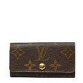 Louis Vuitton Monogram Multicles 4 Key Case Brown Leather 1- Key Holder