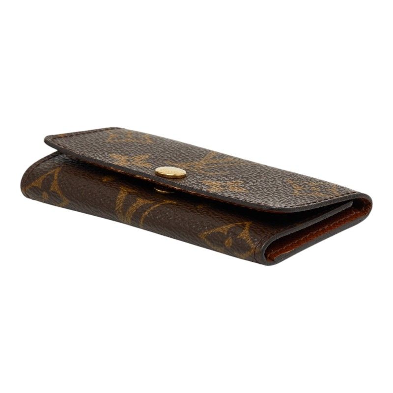 Louis Vuitton Monogram Multicles 4 Key Case Brown Leather 1- Key Holder — view 4