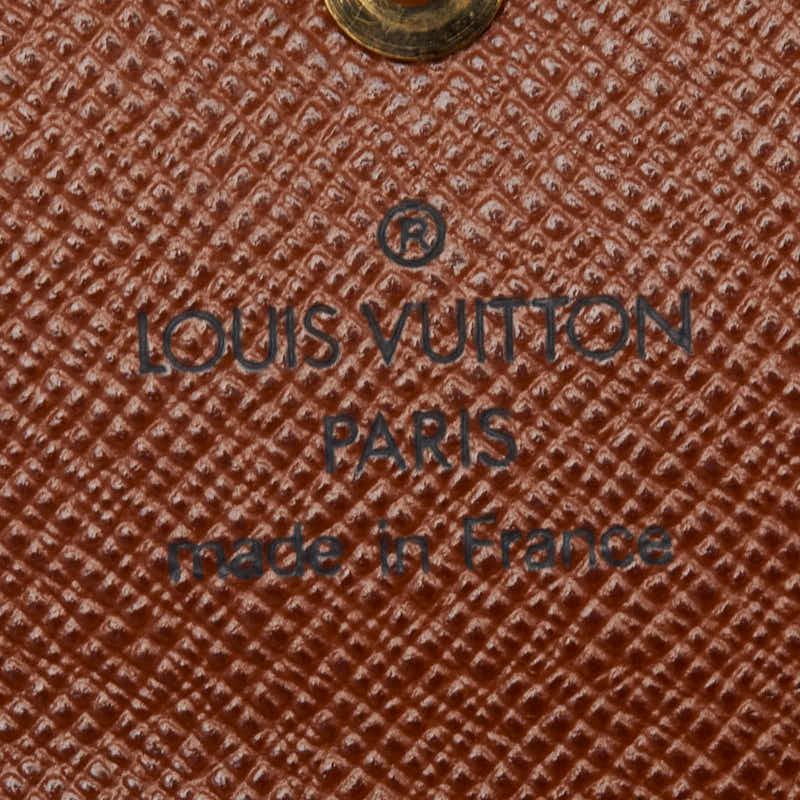 Louis Vuitton Monogram Multicles 4 Key Case Brown Leather 1- Key Holder — view 7