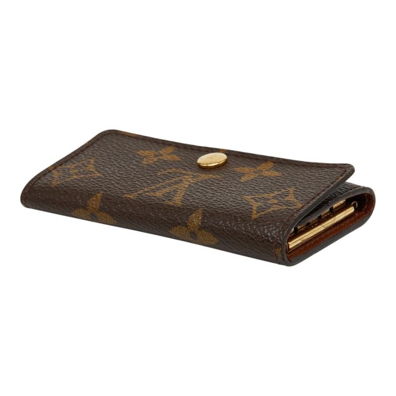 Louis Vuitton Monogram Multicles 4 Key Case Brown Leather 1- Key Holder — view 5