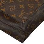Louis Vuitton Monogram Sac Plat Tote Brown Leather — view 6