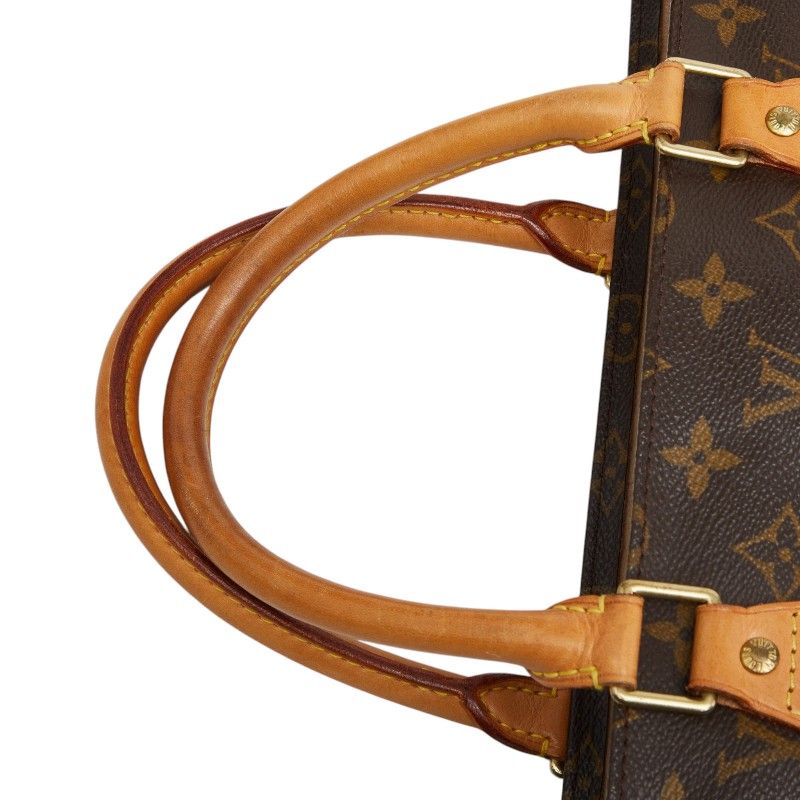 Louis Vuitton Monogram Sac Plat Tote Brown Leather — view 9