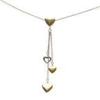 Tiffany & Co Multi Heart Drop Necklace 18k Yellow Gold 18k White — view 2