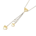 Tiffany & Co Multi Heart Drop Necklace 18k Yellow Gold 18k White