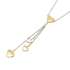 Tiffany & Co Multi Heart Drop Necklace 18k Yellow Gold 18k White