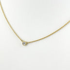 Tiffany & Co by the Yard Necklace YG Yellow Gold Pendant Diamond Elsa Peretti — view 3