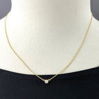 Tiffany & Co by the Yard Necklace YG Yellow Gold Pendant Diamond Elsa Peretti — view 4
