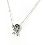 Tiffany & Co Loving Heart Diamond Necklace Silver Pendant Pave — view 3