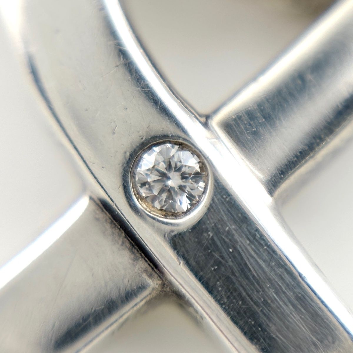 Tiffany & Co Loving Heart Diamond Necklace Silver Pendant Pave — view 2