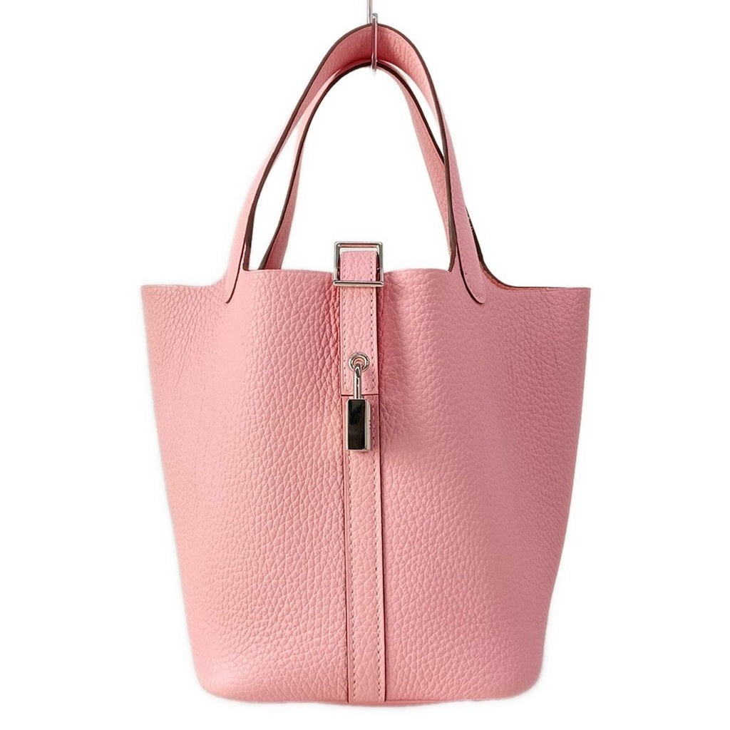Hermes Handbag Picotin Lock PM Rose Sakura Silver — view 2
