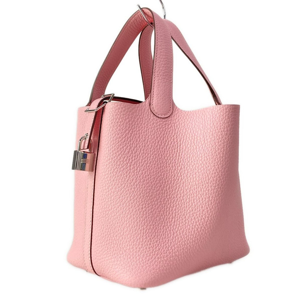 Hermes Handbag Picotin Lock PM Rose Sakura Silver