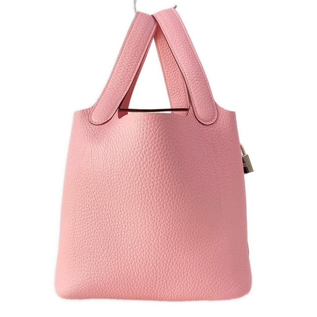 Hermes Handbag Picotin Lock PM Rose Sakura Silver — view 3