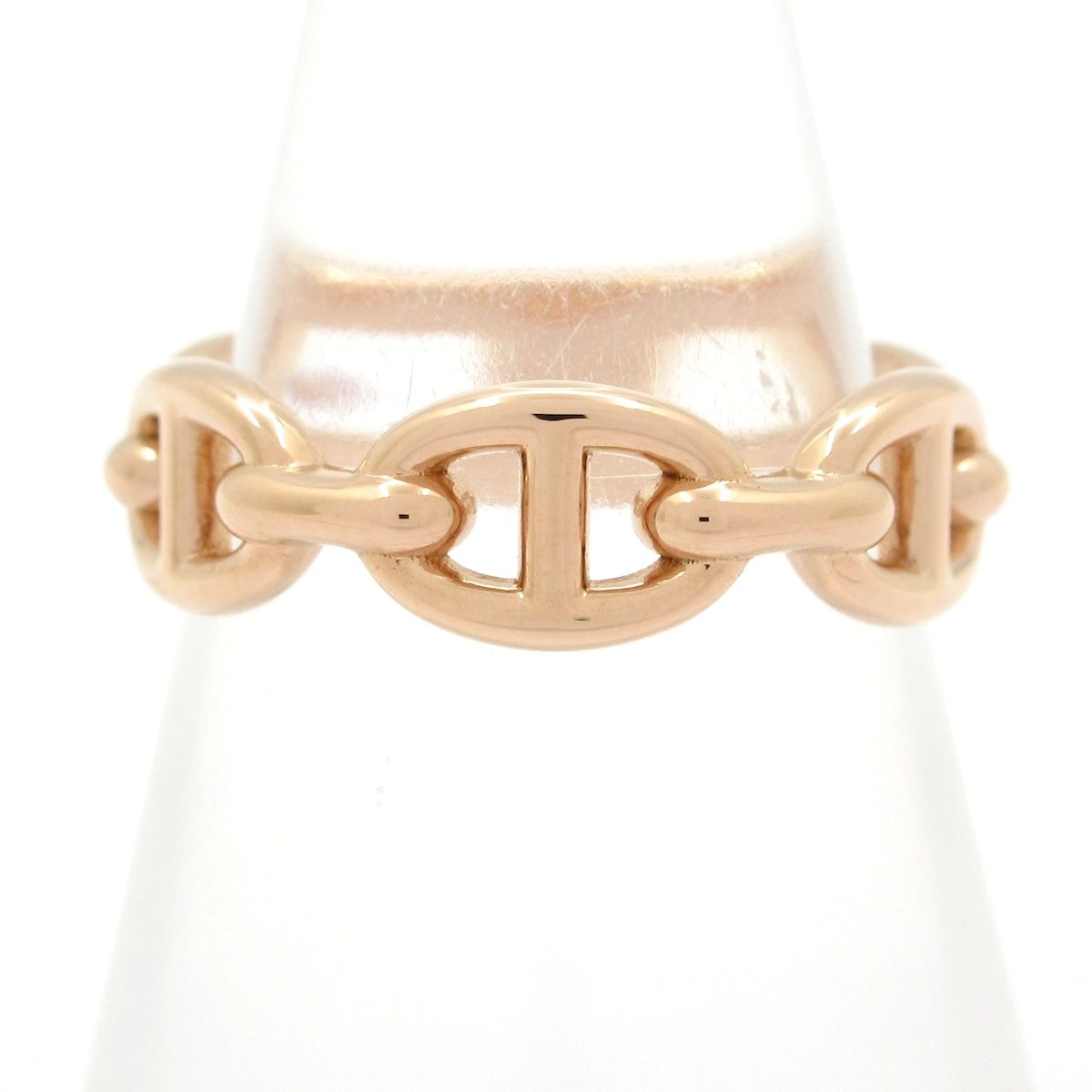 Hermes Ring 53 Chaine D'ancre PM 18k Pink Gold