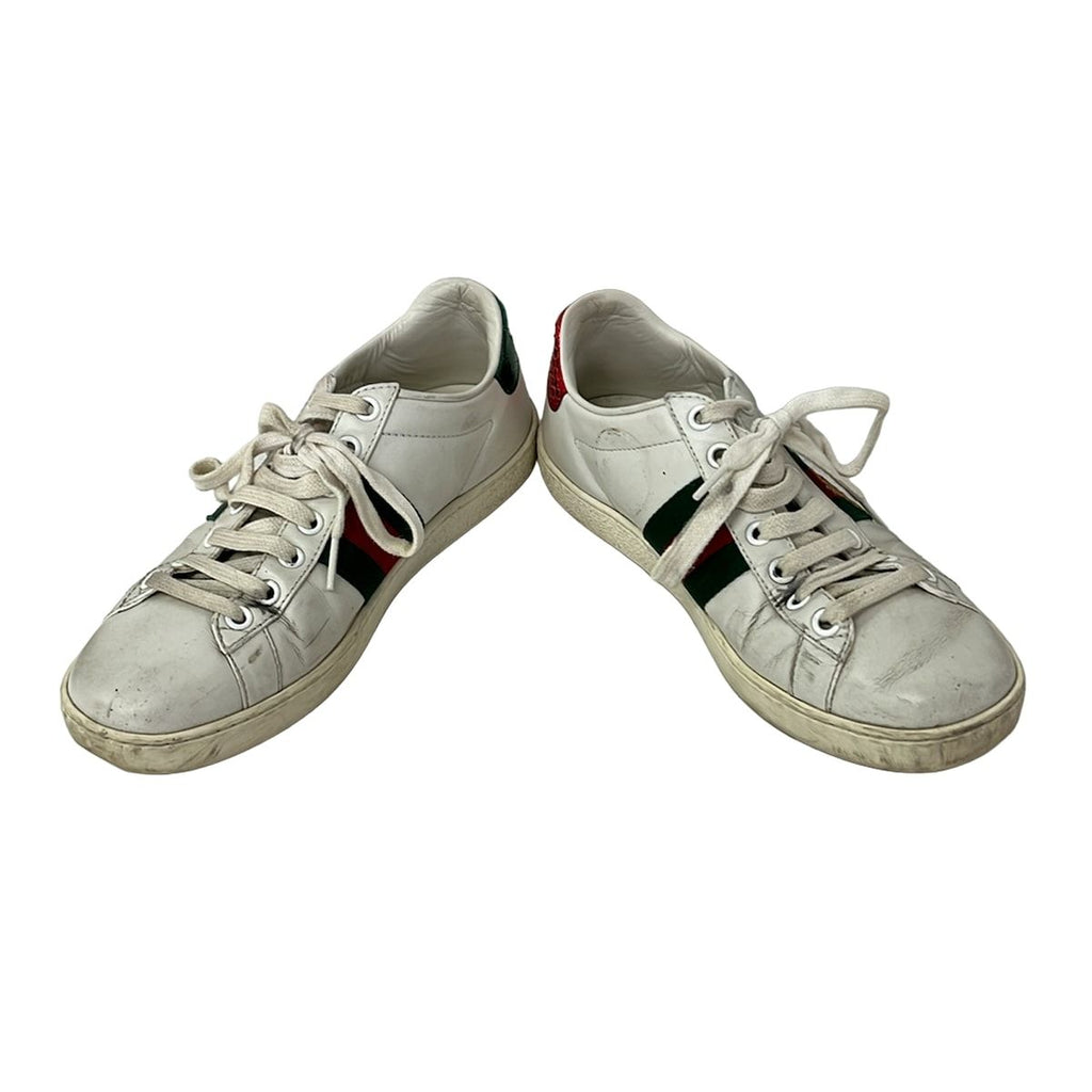 Gucci Sneakers 36 Ace White Green Red Embroidery Leather — view 2