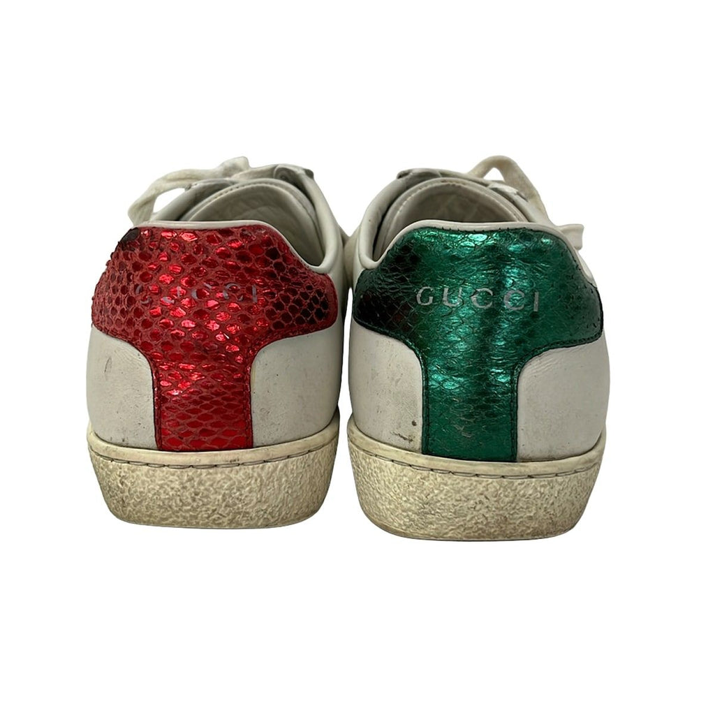 Gucci Sneakers 36 Ace White Green Red Embroidery Leather — view 3