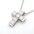 Van Cleef & Arpels Necklace Croix Cross 18k White Gold Diamond