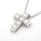 Van Cleef & Arpels Necklace Croix Cross 18k White Gold Diamond