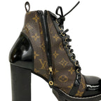 Louis Vuitton Short Boots 40 Star Trail Line Black Monogram Canvas Leather — view 5