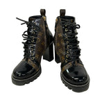 Louis Vuitton Short Boots 40 Star Trail Line Black Monogram Canvas Leather — view 2
