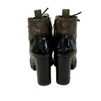 Louis Vuitton Short Boots 40 Star Trail Line Black Monogram Canvas Leather — view 3