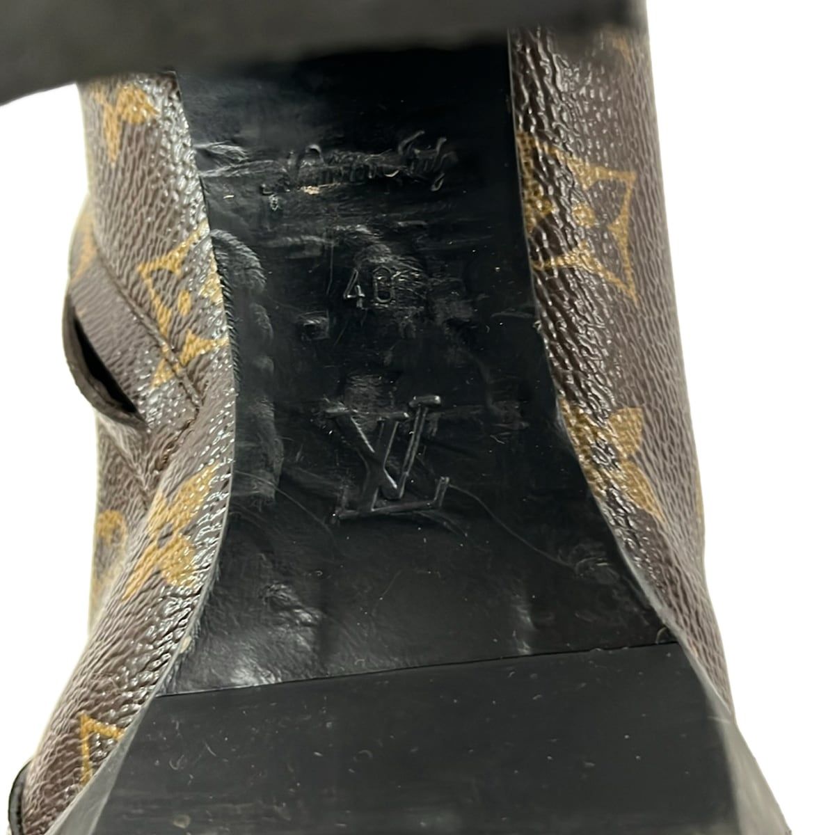 Louis Vuitton Short Boots 40 Star Trail Line Black Monogram Canvas Leather — view 7