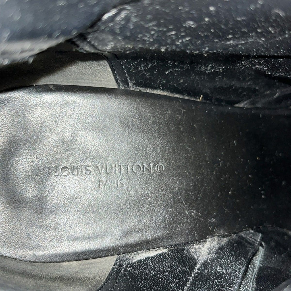 Louis Vuitton Short Boots 40 Star Trail Line Black Monogram Canvas Leather — view 6