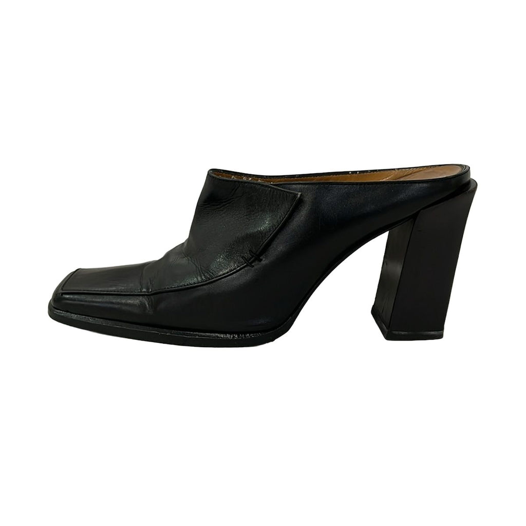 Hermes Mules 36 Black Leather
