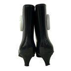 Gucci Rain Boots 38 Black White Interlocking — view 3