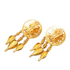 Chanel Vintage CC Logo Earrings Gold Plated — view 2